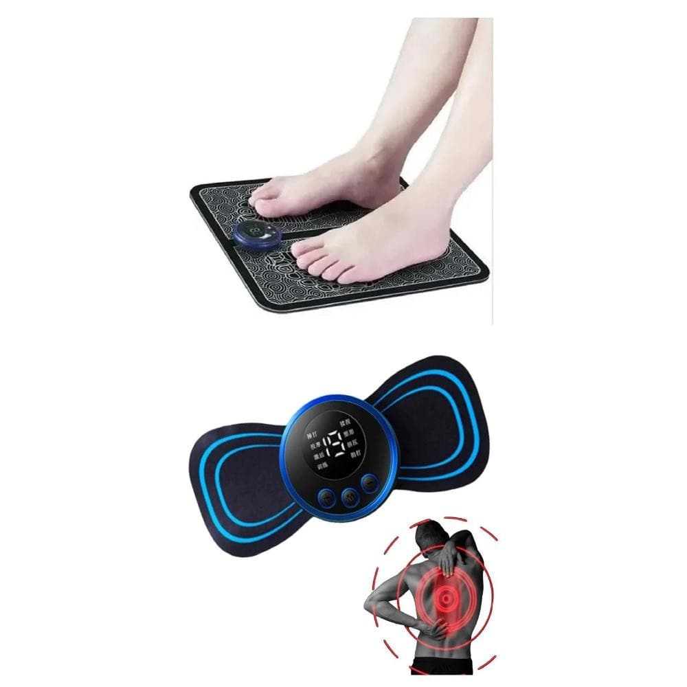 Kit Massageador Relax Pro Alivio Das Dores E Inchaços + Massageador Portátil Recarregável Dor Pescoço Cervical Ombros