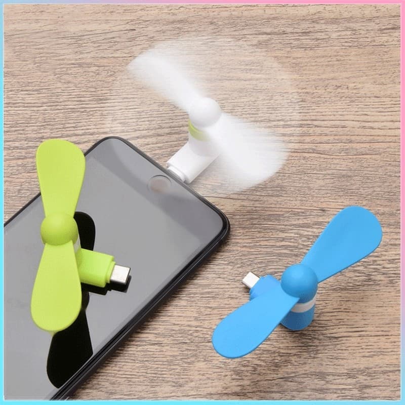 Ventilador 3-Em-1 Mini Portátil Para IPhone Xiaomi Huawei Android Telefone Móvel Tipo c Micro USB Porta 2