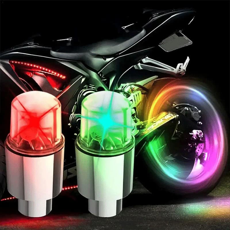 2/4pcs Roda Do Carro Luzes LED Flash Da Tampas De Válvulas De Bico De Pneus Alerta Luminoso Lâmpada Decorativa Para Acessórios De Bicicleta