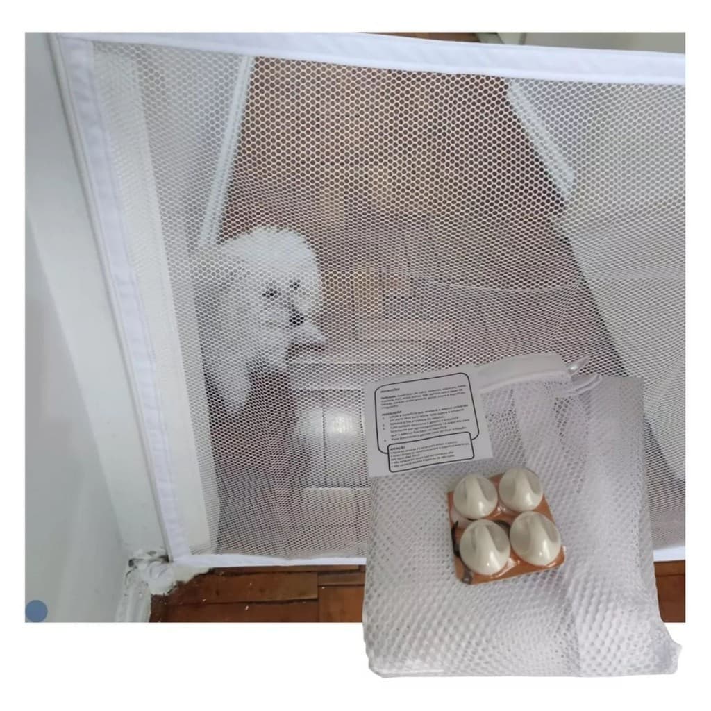 Tela de Proteção Portão Cães Raça Pequena Pet 90 X 70cm