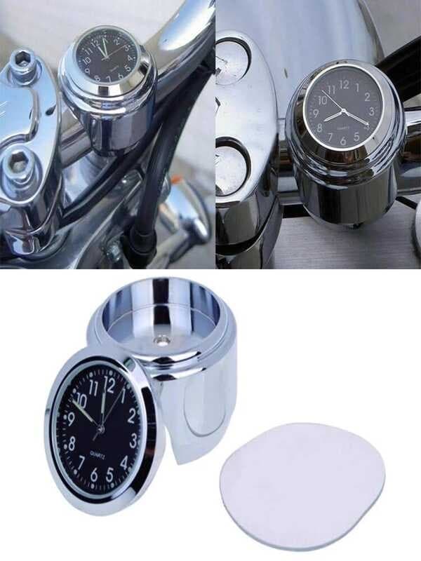 Motocicleta Universal liga de alumínio relógio do carro torneira alça luminosa à prova dwaterproof água quartzo calendár