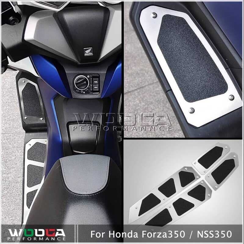Adequado para Honda NSS350 pedais antiderrapantes modificados Forza Foza 350 pedais dianteiros de aço inoxidável
