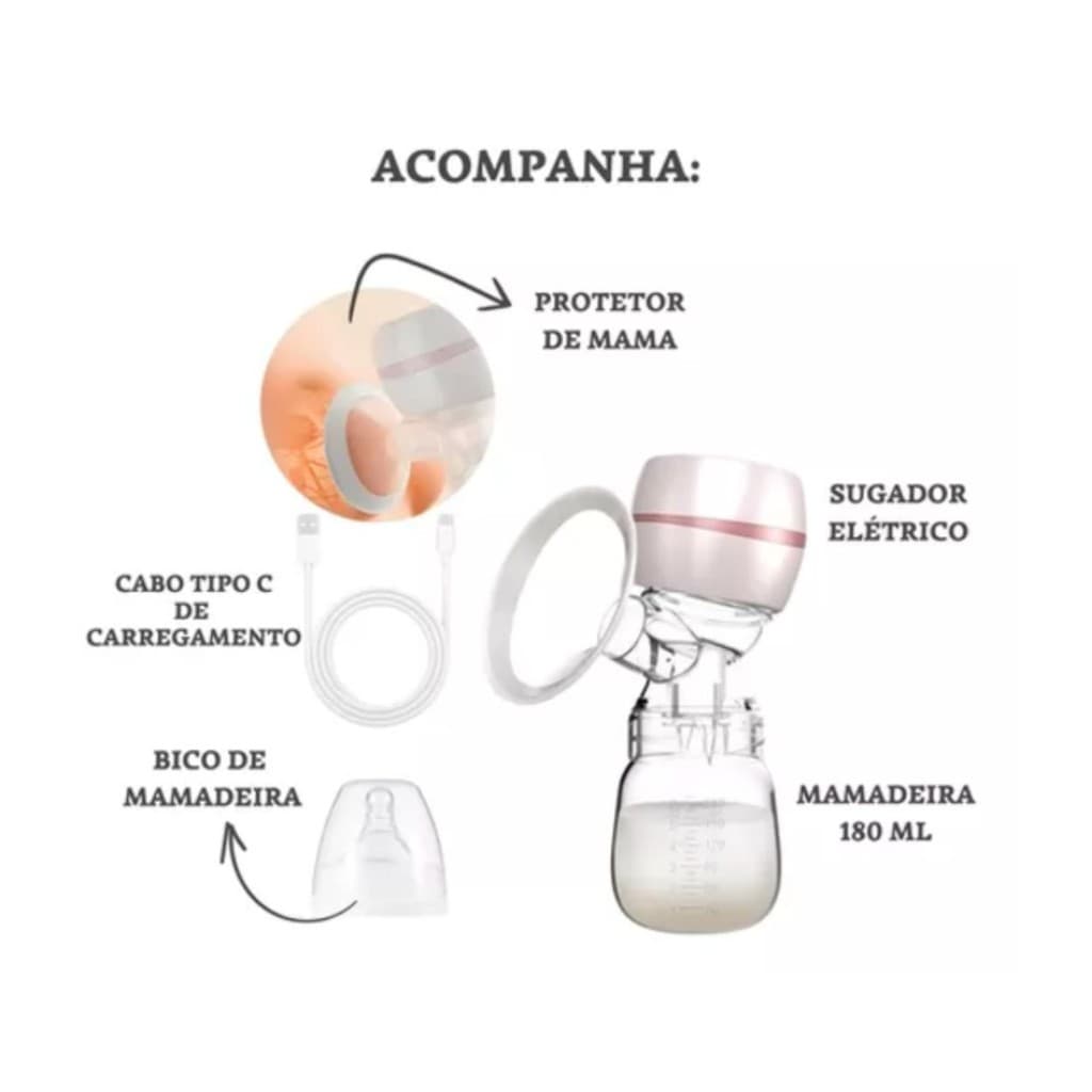 Extrator Elétrico Portátil de Leite Materno