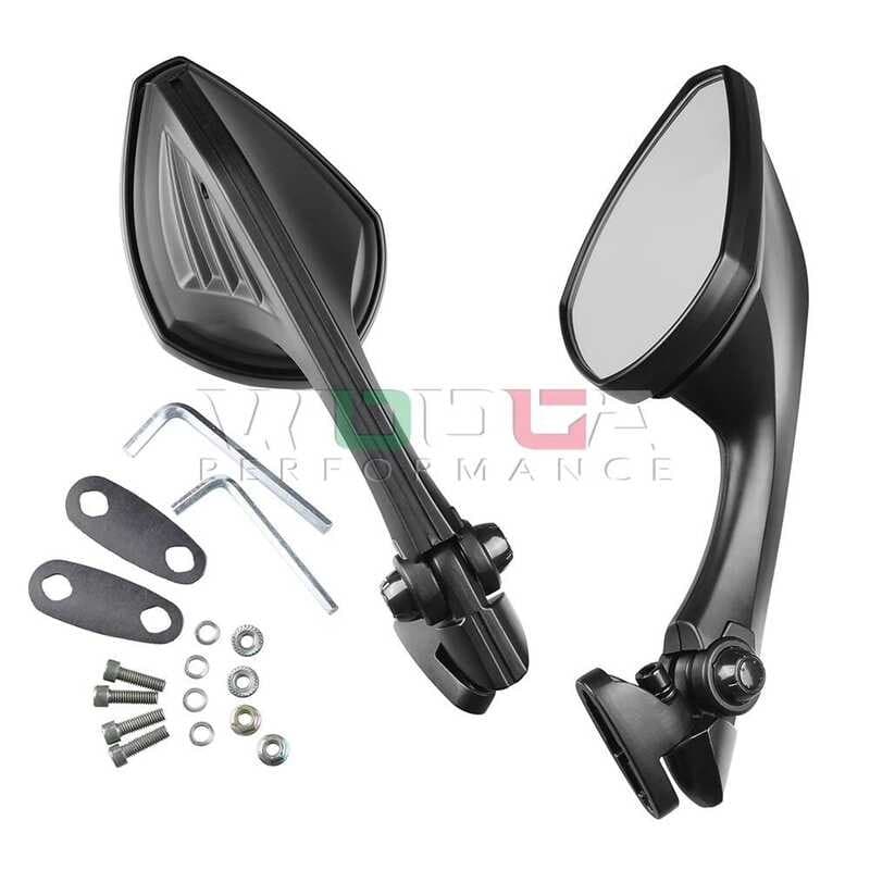 Imitação de corrida motocicleta espelho retrovisor R25 GSX 250R CBR 650R NINJA400 modificado grande campo de visão