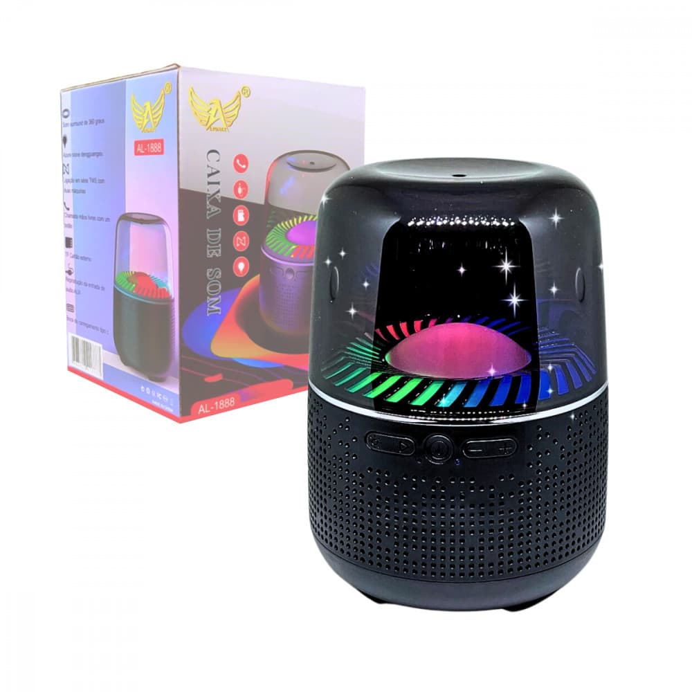 Caixa Bluetooth 15W com Luzes LED RGB para Festas