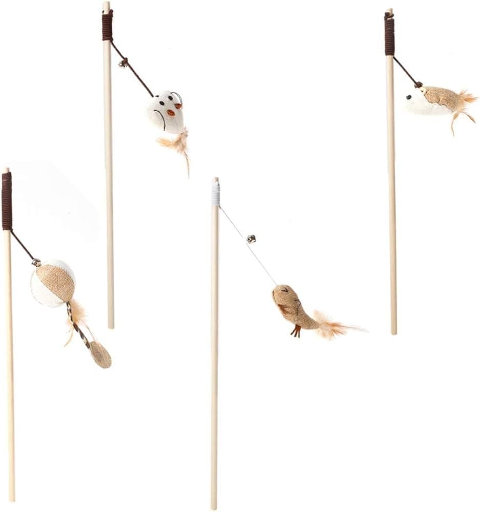 Varinha Interativa com Guizo para Gatos Divertida