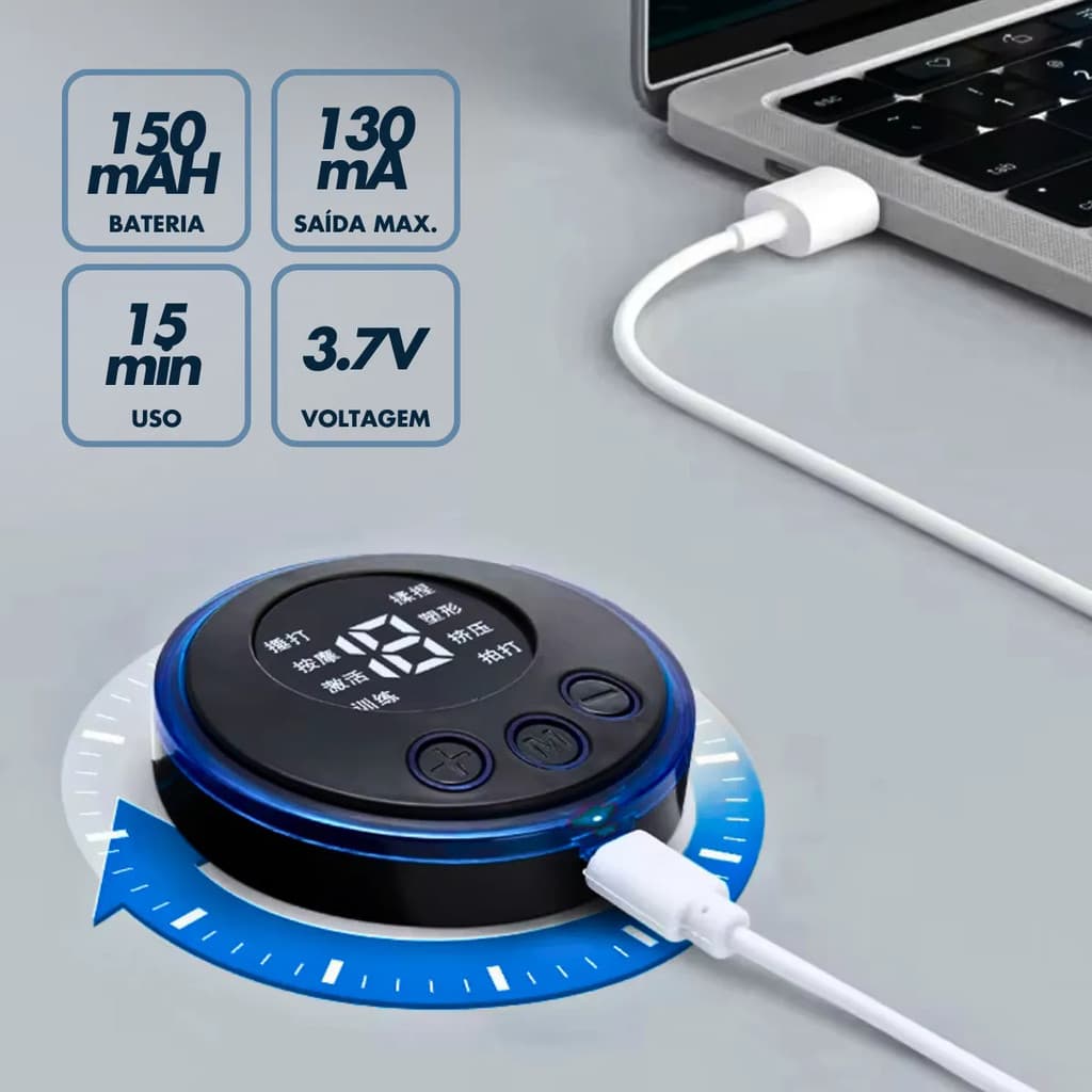 kit 2 Massageador Para Pés Pernas Ems Magnético Relaxante