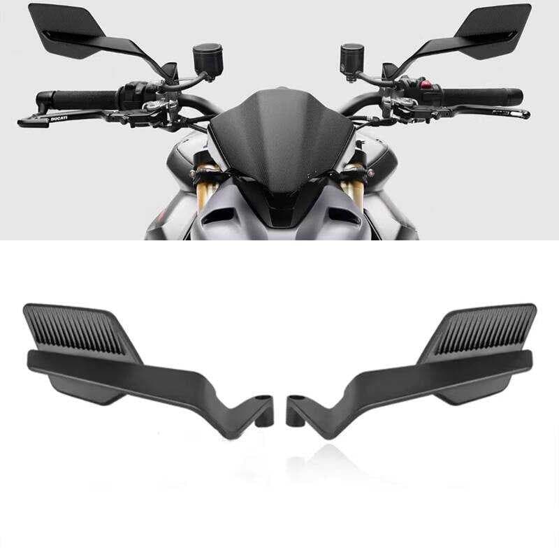 Motocicleta veículo elétrico Universal dobrável asa espelho retrovisor fixo asa de vento espelho retrovisor grande campo