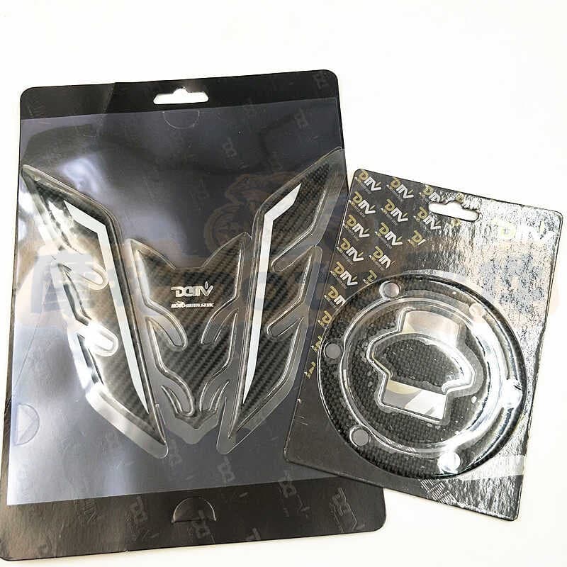 F650GS K1200S/R/GT R1200RT/GS R1100R Tampa do tanque de combustível de fibra de carbono Adesivo de osso de peixe