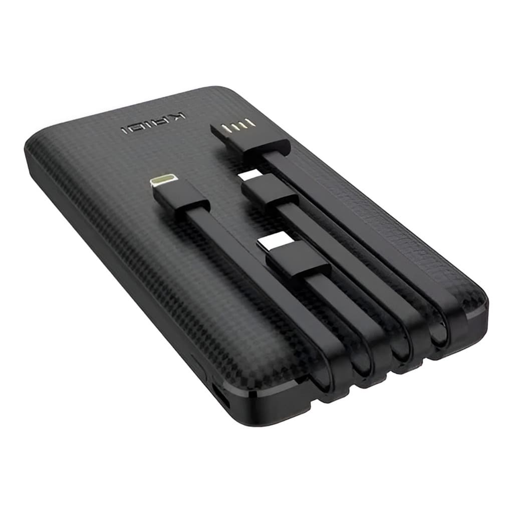 Carregador Portátil Sem Fio Indução Power Bank 20000mAh Preto