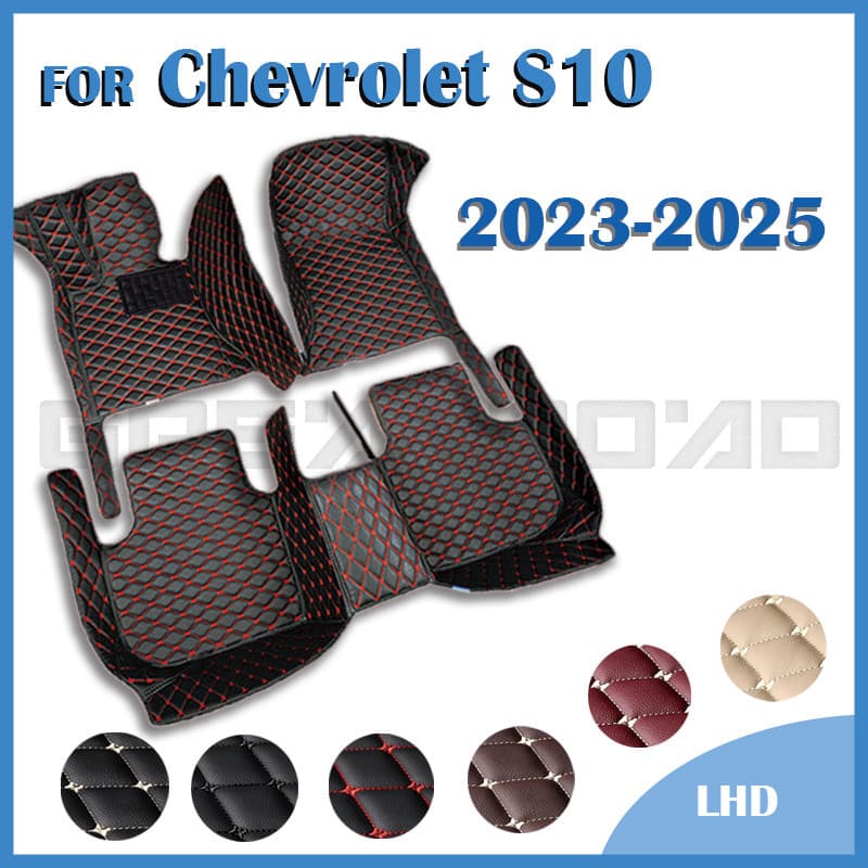 Tapetes De Carro Para Chevrolet S10 2023 2024 2025 Almofadas De Pé Personalizadas Acessórios Interiores Couro Sintético