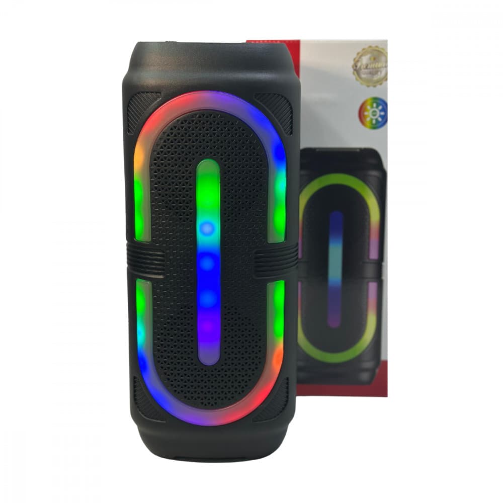 Caixa de Som Bluetooth 50W com LED e Entrada para Microfone