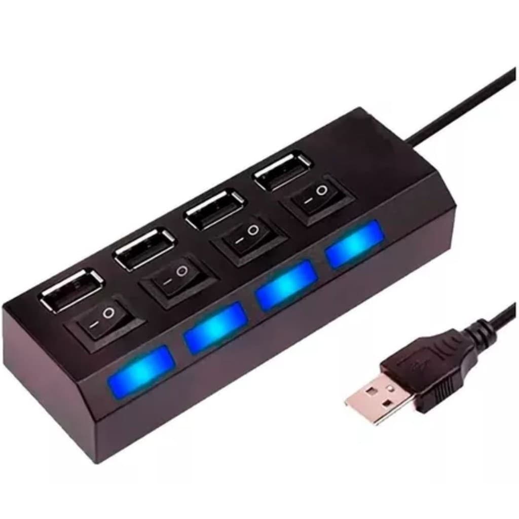 Hub USB 4 Portas Rápido 480Mbps - Extensão Prática
