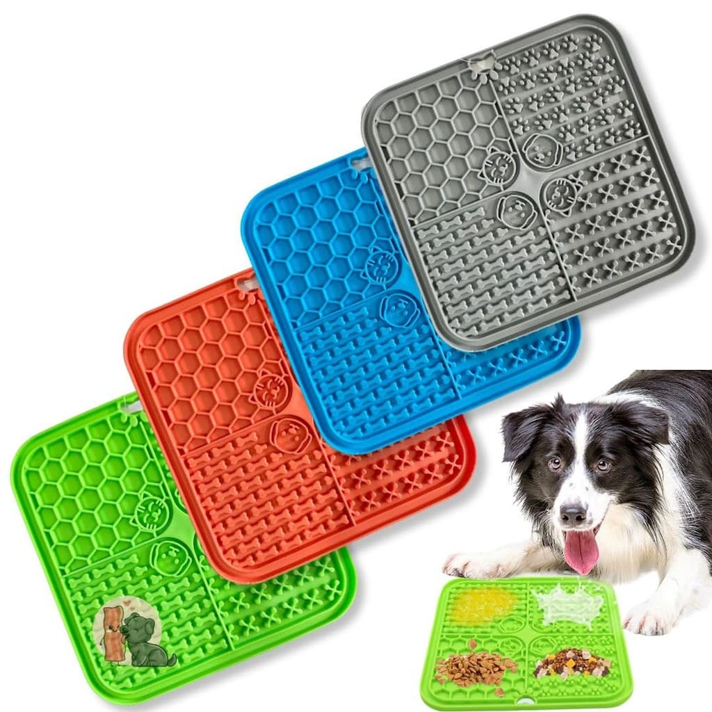 Tapete Azul de Lamber para Pets com Ventosa