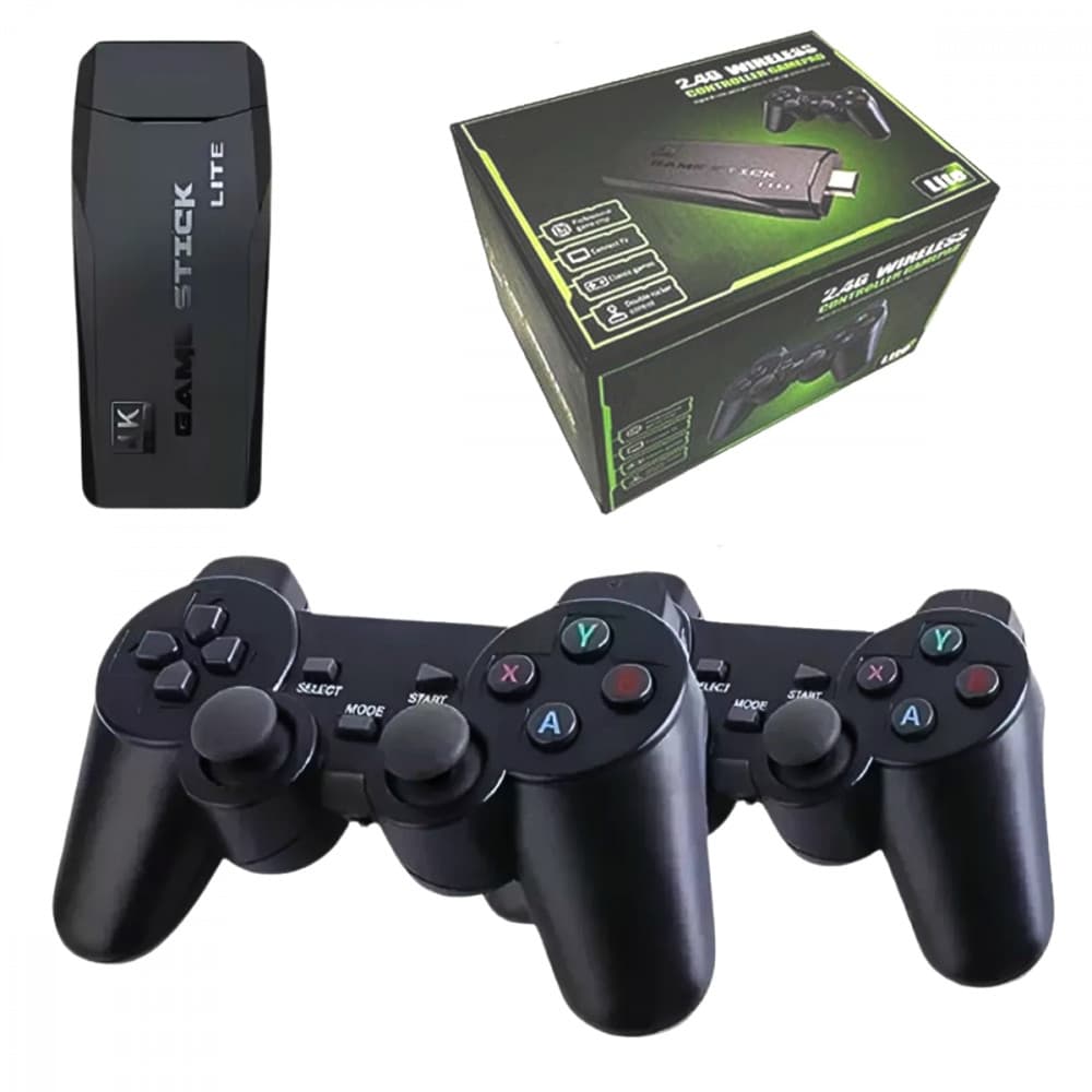 Game Stick Retrô Wireless 64GB - 20.000 Jogos Diversão!