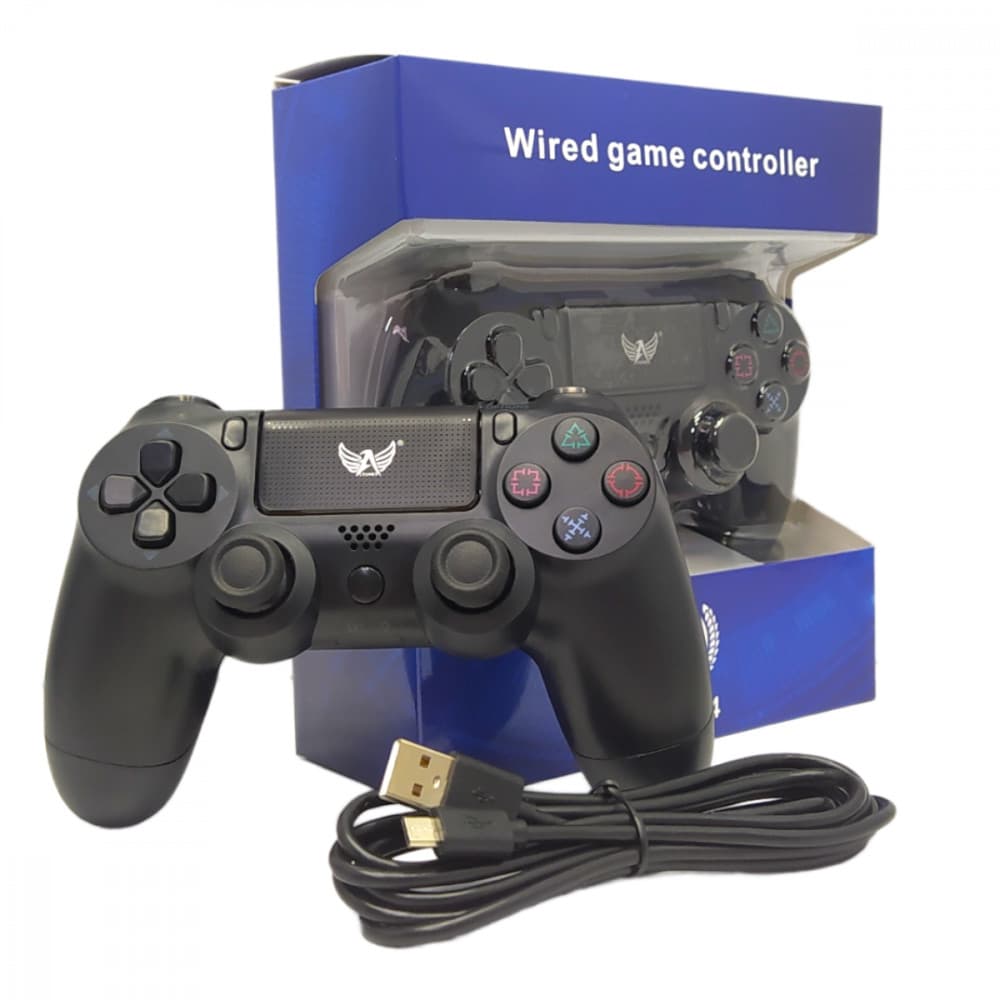 Controle PS4 com Fio - 2m USB para PC e Console