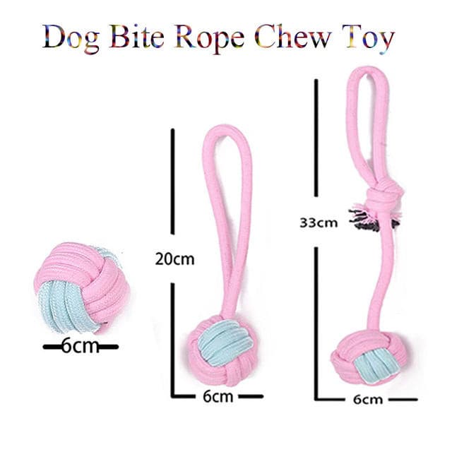 Divertido Brinquedo Molar Rosa com Bola para Cães