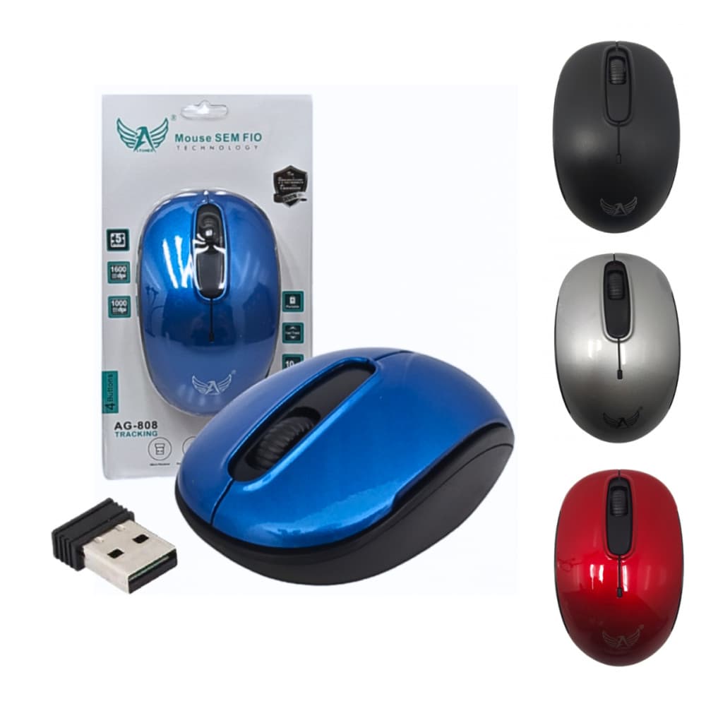 Mouse Sem Fio 1600dpi para PC e Notebook - Altomex AG-808