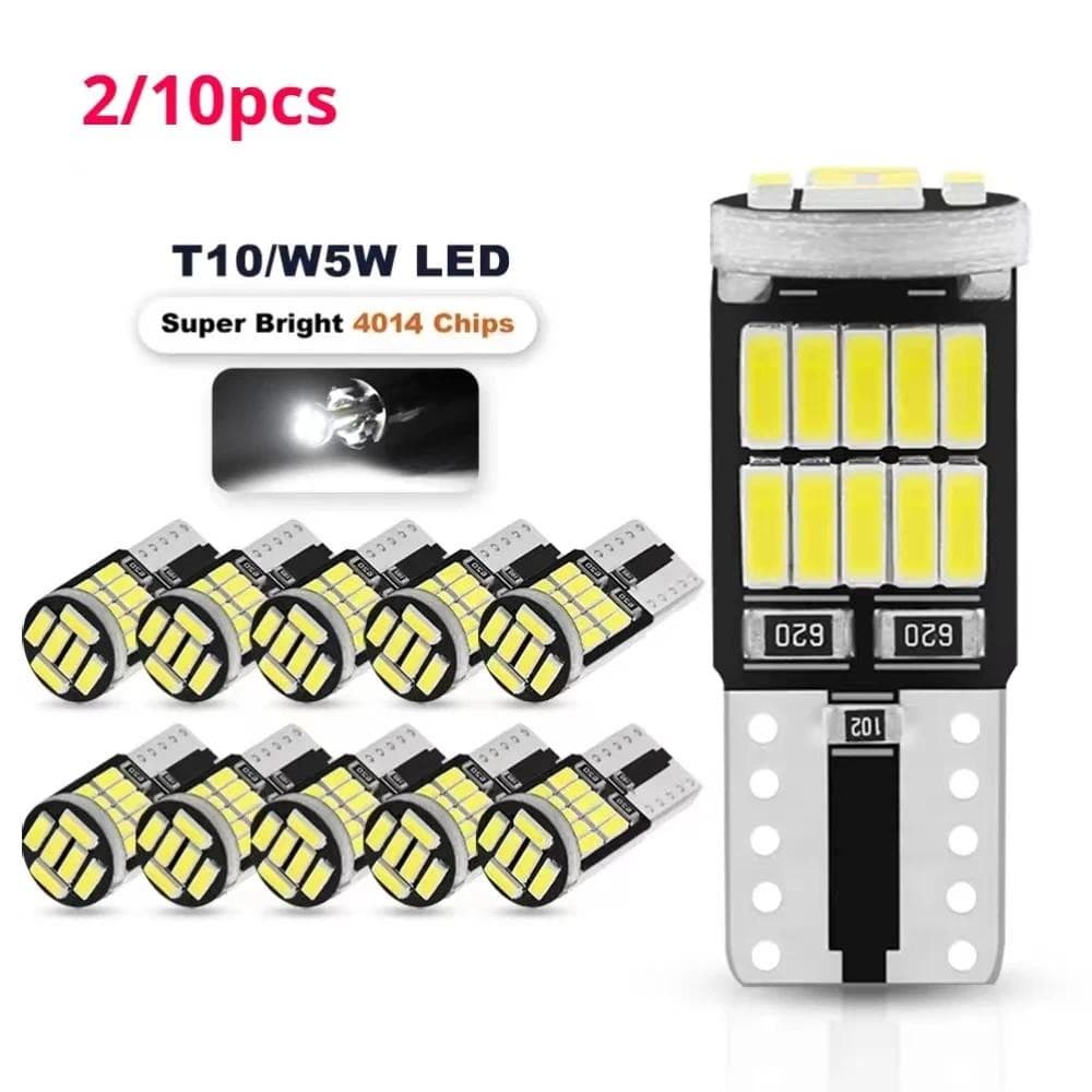 2/10 Pçs W5W T10 Lâmpadas Led Canbus 4014 26SMD 6000K 168 194 Nenhum Erro Interior Do Carro Cúpula Leitura Placa De Lice