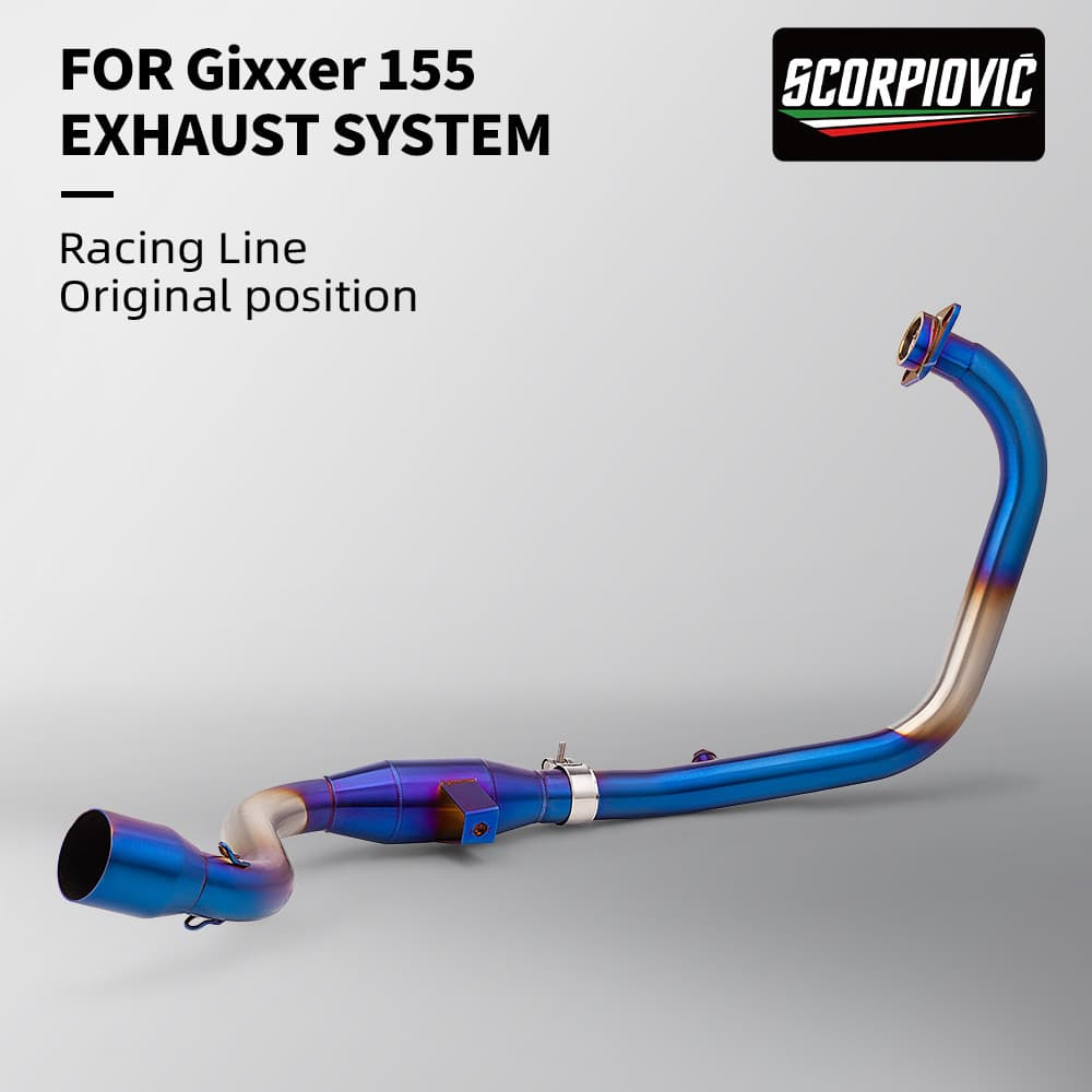 Tubo De Escape Da Motocicleta Para GIXXER 155 GIXXER155 GSX150F SF155 Dianteiro Link Conectar 51MM Silenciador