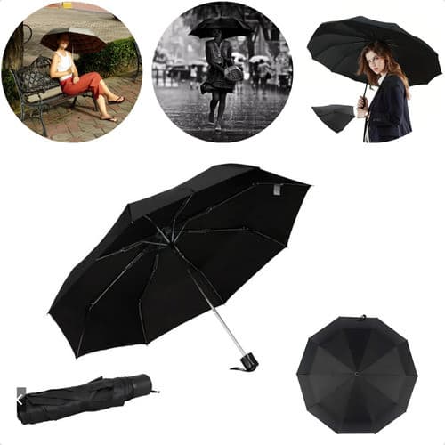 Sombrinha Compacta Preta: Leve e Prática para Bolsas