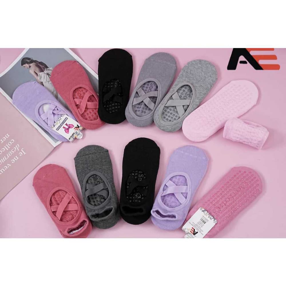  2/3/4 Pares Meia Sapatilha Antiderrapante Pilates Yoga Feminina Estilo aleatório-cod:H02