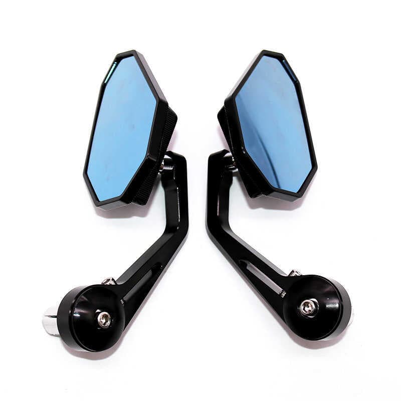 Acessórios de modificação do espelho retrovisor do veículo elétrico alça Universal espelho CNC liga alumínio onda azul r