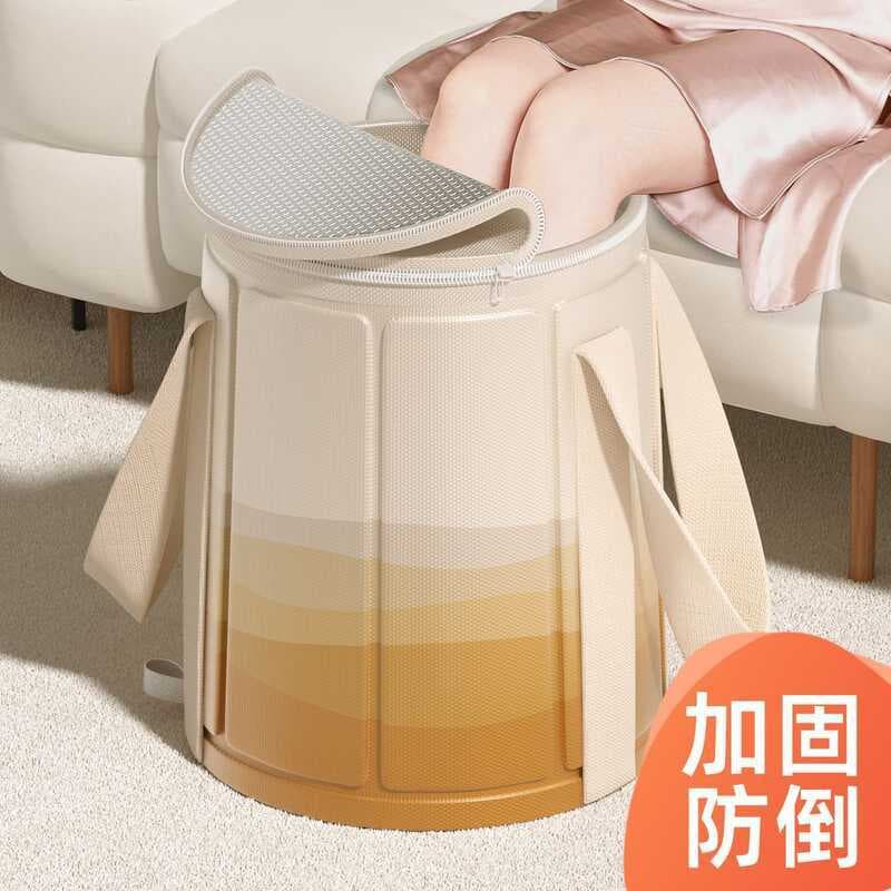 Saco de banho de pés dobrável, bezerro aumentado, banho de pés doméstico, portátil, banho de pés, 2025
