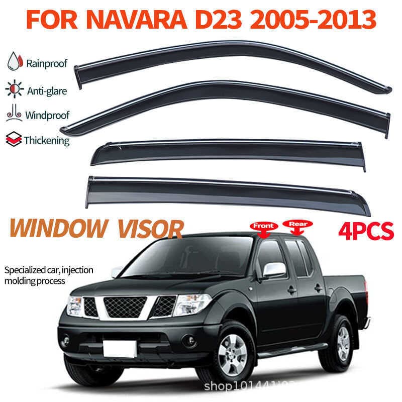 Adequado para Nissan navara janela à prova de chuva sobrancelha navara D40 05-2013 viseira da janela