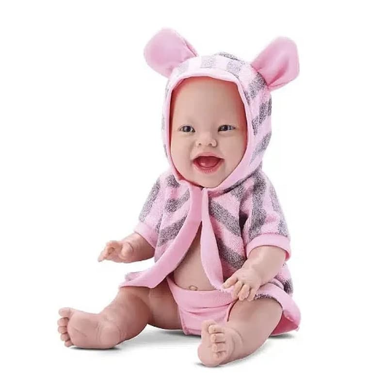 Boneca Vinil Baby Babilina com Roupão para Banho