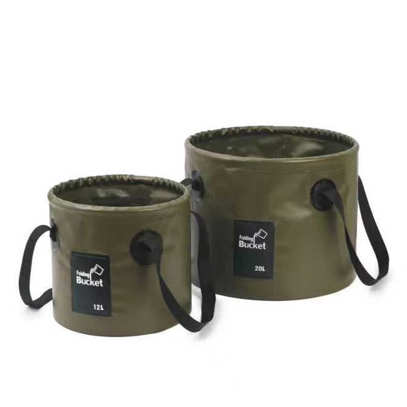 Esportes ao ar livre acampamento balde de pesca PVC dobrável balde lavagem carro portátil à prova dwaterproof água balde