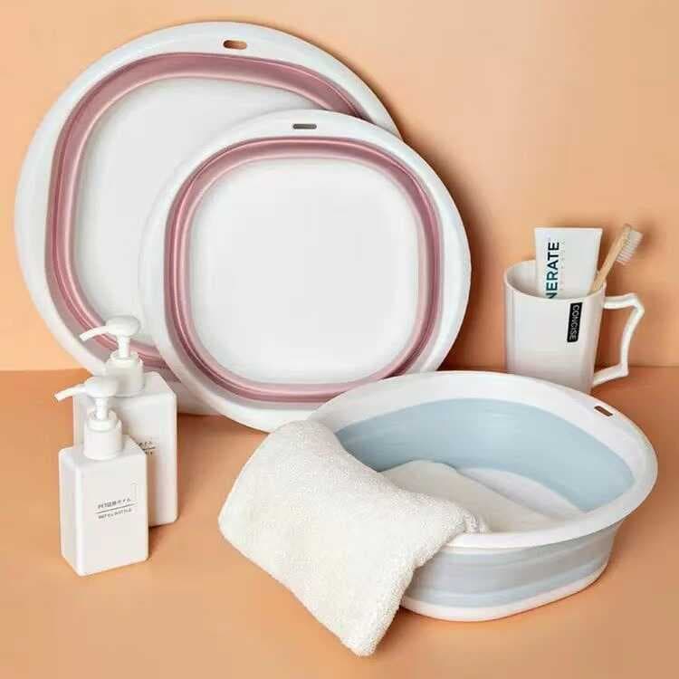 Lavatório dobrável de Silicone portátil, lavatório para dormitório estudantil, lavatório para pés, lavatório dobrável mu