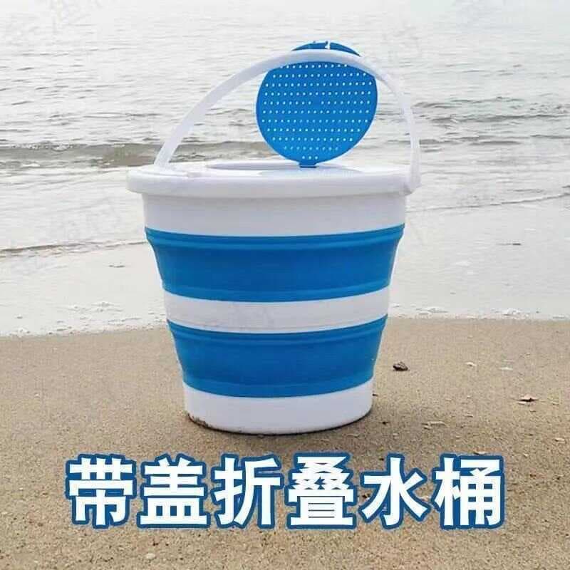 Balde dobrável balde de água doméstico lavagem carro portátil balde viagem pesca carro captura mar ao ar livre balde art