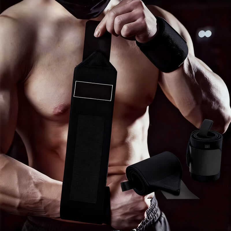 Pulseira de Fitness enrolamento compressão bandagem Deadlift levantamento de peso bancada imprensa Booster banda Push-Up