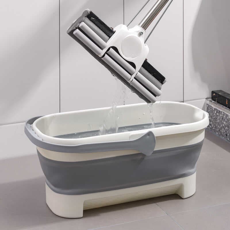 Balde de esfregão dobrável portátil retangular portátil balde grande engrossado balde de lavagem de carro multifuncional