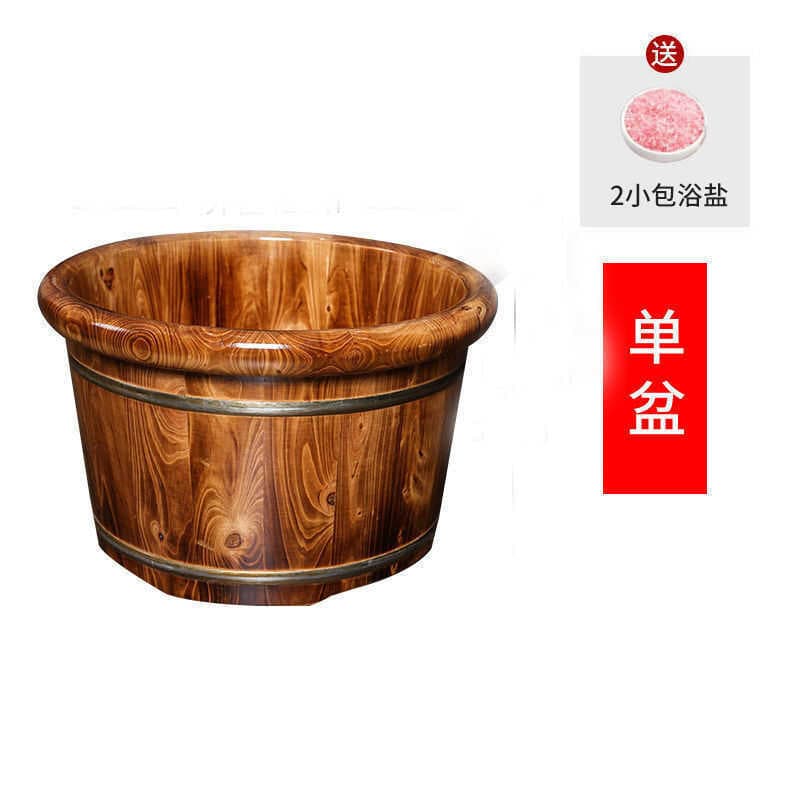 Barril de banho de pé carbonizado de madeira de cipreste perfumado barril de madeira barril doméstico madeira maciça inv