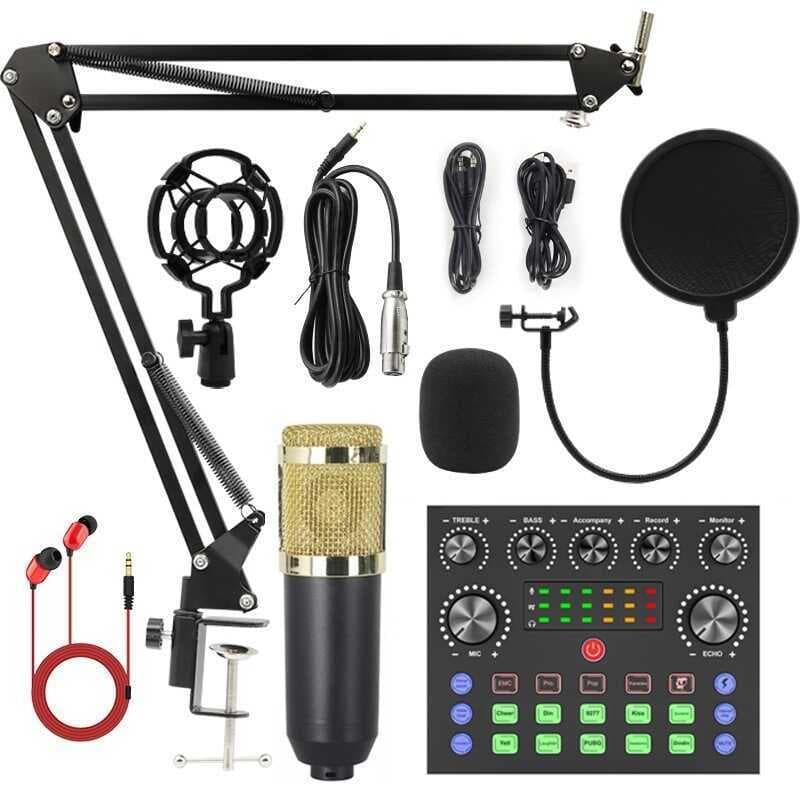 V8S versão em inglês placa de som Cantilever dedicado conjunto completo vários instrumentos musicais microfone Desktop c
