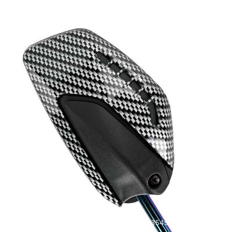 Veículo elétrico bateria carro modificado padrão de fibra carbono queimado titânio galvanoplastia cor haste espelho retr