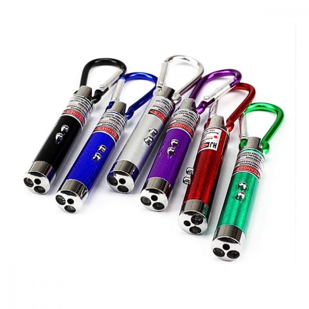Caneta Laser 3 Em 1 Mini Lanterna Chaveiro ideal para Professores