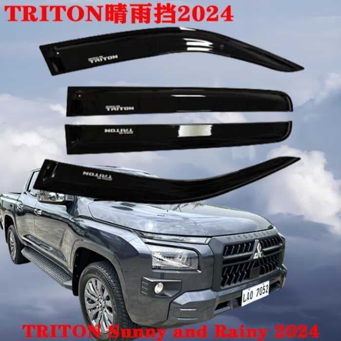 TRITON Rain Block 2024 Dedicado Quatro Portas Triton Rain Sobrancelha 2023 Captador Modificado Defletor de Chuva Preto