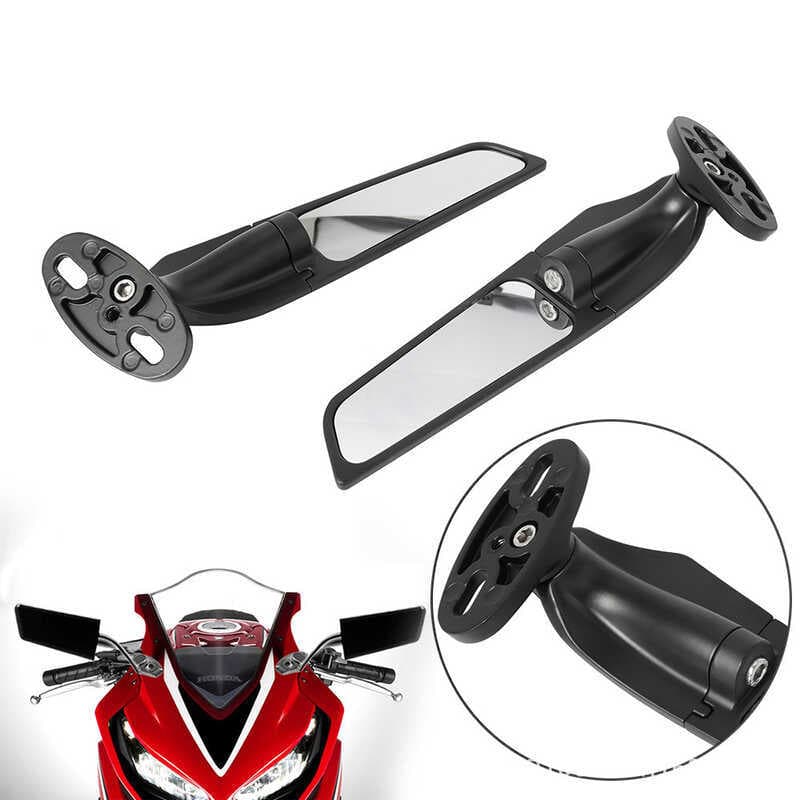 Motocicleta modificado fixo vento asa espelho retrovisor acessórios Spoiler espelho retrovisor Kawasaki imitação faca de