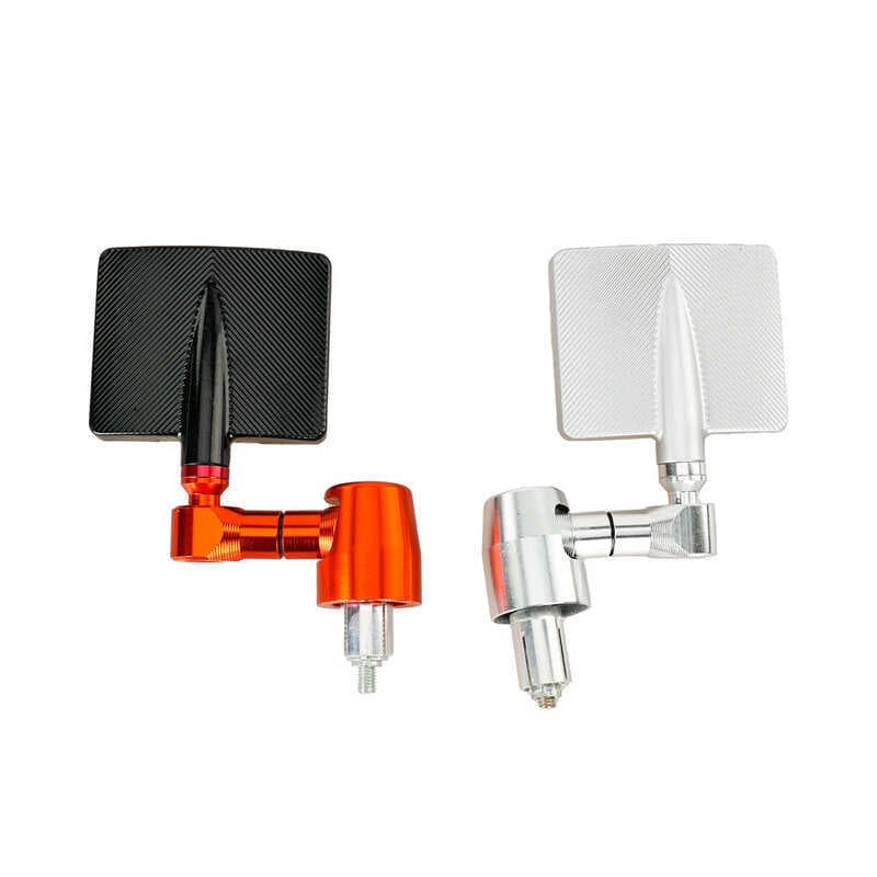 FLYQUICK Trading Clássico Veículo Elétrico Quadrado Clássico Modificado Luz Azul Anti-Deslumbrante CNC Espelho Retroviso