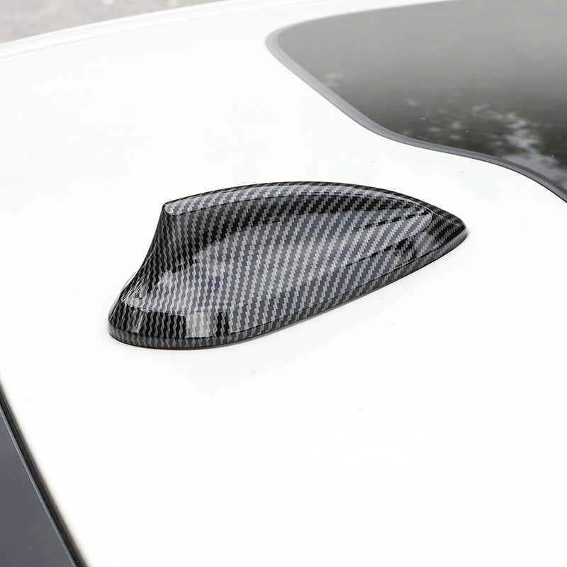Adequado para BMW tubarão Fin antena capa de fibra carbono nova série 3 5 X1X3 acessórios modificado brilhante preto ant