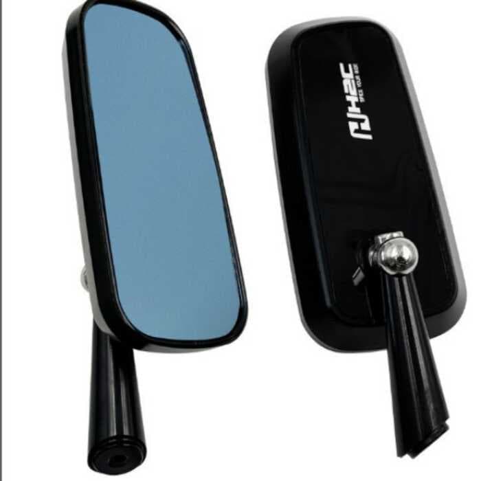 Espelho retrovisor de liga de alumínio CNC, espelho retrovisor Universal modificado para bicicleta elétrica, espelho azu