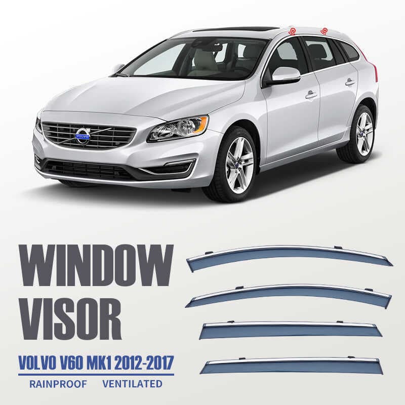 Adequado para volvo v60 engrenagem de chuva espelho retrovisor chuva sobrancelha volvo v60 viseira da janela cruzada