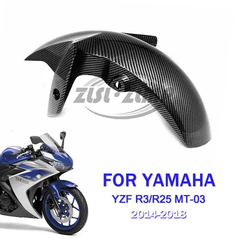 Adequado para yamaha yamaha YZF R3/R25 MT-03 2015-2018 padrão de fibra de carbono pára-choque dianteiro