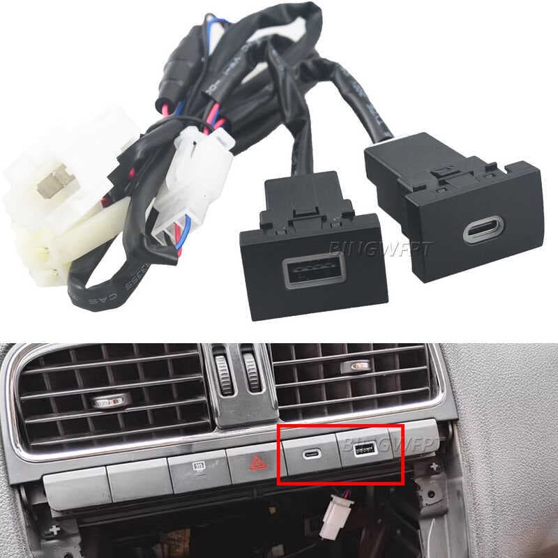 Adequado para Volkswagen báltico POLO11-13 carro USB carregador dedicado PD carga rápida sem perdas TUPE-C xxydh