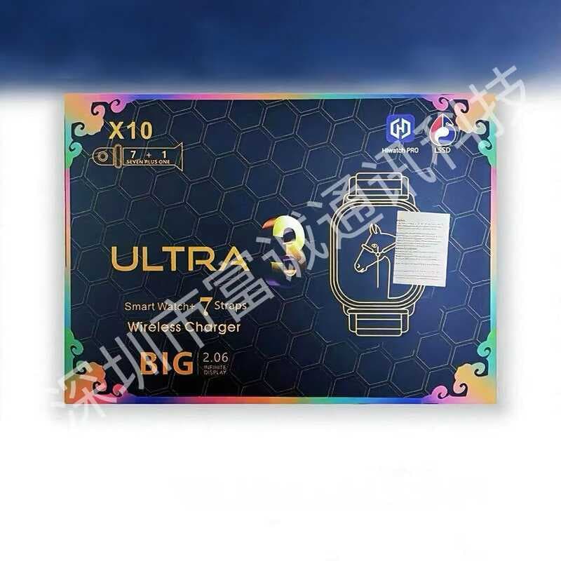 Novo xX10ULTRA3 Bluetooth Chamada Esportes Pedômetro 7 + 1 Conjunto Cruz