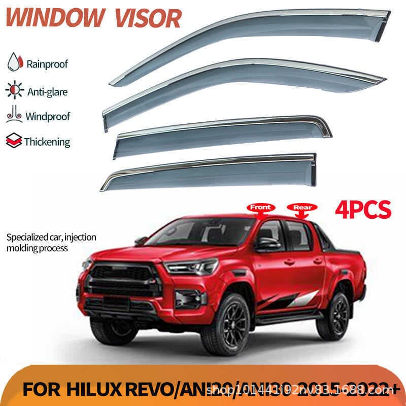 Adequado para Toyota Hellax janela bloco de chuva HILUX REVO 2015-2022 + viseira da janela