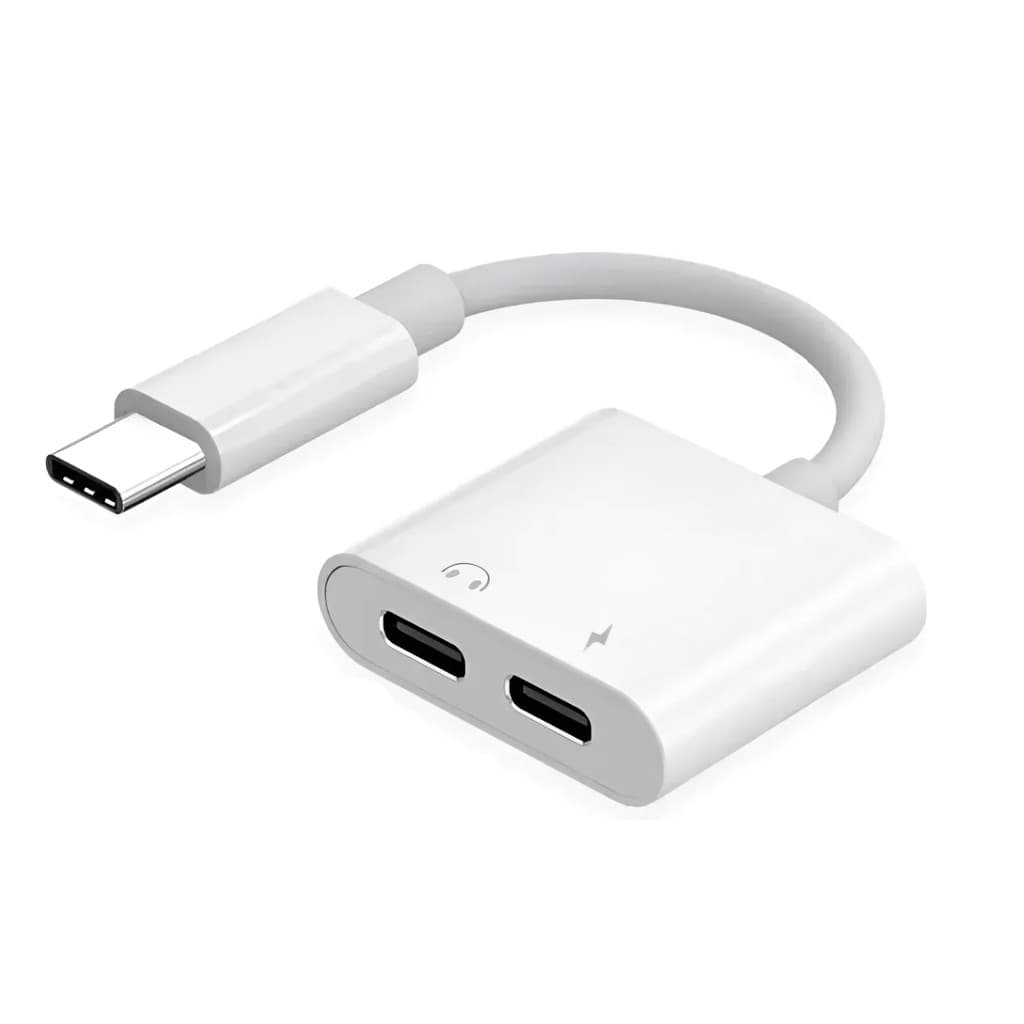 Adaptador OTG TIPO- C para 2 TIPO-C Áudio e Carregador 2.1A INOVA CBO-7136